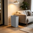 thumbnail image 5 of WEXOPE Narrow Slit Garbage Bin with Handle, Slim Plastic Trash Can for Kitchen Bathroom Bedroom, Space Saving Waste Basket for Home Storage,Gray, 5 of 6