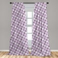 thumbnail image 5 of Ambesonne Pinwheel Curtains, Swirling Floral Style, Pair of 28"x84", Dark Purple Violet, 5 of 5