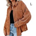 thumbnail image 2 of Guardurnaity Camisa de mujer Botón casual Top Pana Camisa de mujer Blusa casual Abrigo de otoño Prendas para la parte del cuerpo Naranja L Guardurnaity AP003114-21, 2 of 4