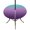 Teal Purple, variant on Round Outdoor Tablecloth with Umbrella Hole and Zipper, Teal Purple Ombre Fitted Table Cover with Elastic Edge for 55-60 Inch, Modern Geometric Striped Abstract Art Waterproof Patio Tablecoths