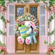 thumbnail image 5 of Cubiertas de Puerta de Vacaciones para la Cortina de Pascua de la Puerta Delantera 70.87x35.43In, Poliéster Multicolor, Decoraciones de la Puerta Delantera de Pascua para la Fiesta Y la Decoración de, 5 of 6