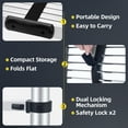 thumbnail image 3 of Primy 6.5 FT Telescoping Ladder, Aluminum One-button Retraction Collapsible Extension Ladder, 330 LBS Capacity with Non-slip Feet, Portable Multi-purpose Compact Ladder for Home, RV, Loft, 3 of 7