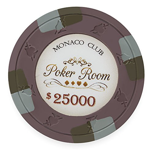 Claysmith Gaming Pack of 50 Monaco Club Poker Chips Heavyweight 13.5-Gram Clay Composite 