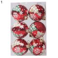 thumbnail image 2 of Farfi 6pcs árbol patrón decorativo bolas de navidad colgante plástico navidad fiesta bolas adornos para el hogar Farfi 21078098, 2 of 6
