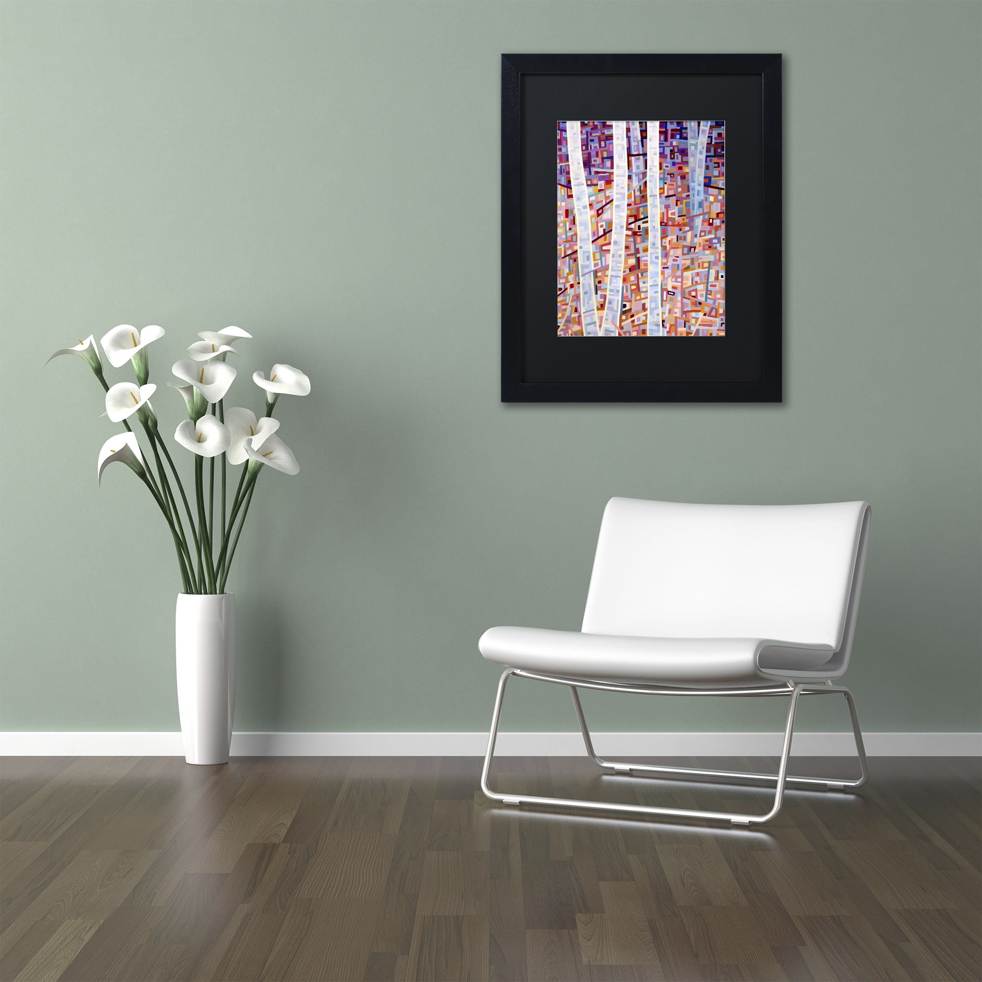 Mandy Budan 'Incandescence' Black Matted Framed Art
