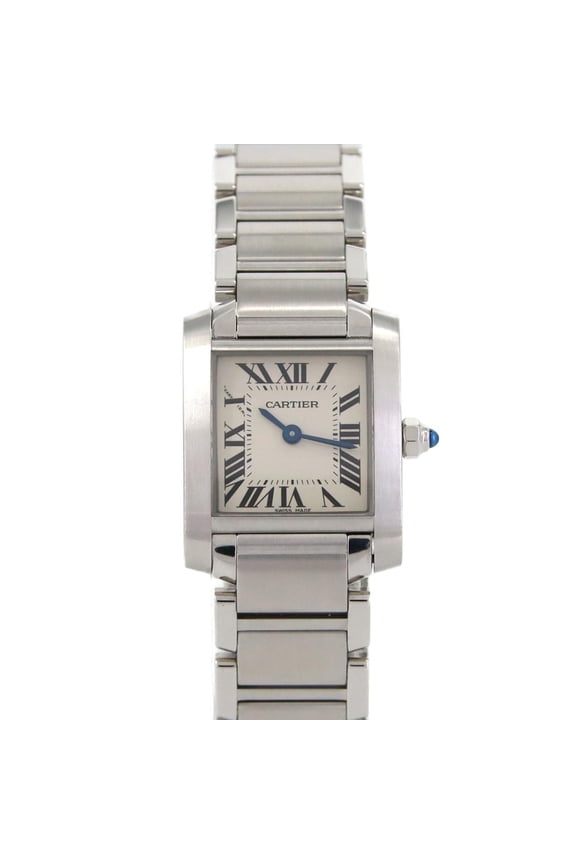 Pre-Owned Cartier Tank Franaise SM W51008Q3 Stainless Steel Quartz Watch