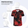 thumbnail image 3 of KLL Red And Black Abstract Skull for Men's Baseball Shirts,Short Sleeve Casual Shirts Button Down Shirt for Men Beach Summer Wedding Shirt-XX-Large, 3 of 7