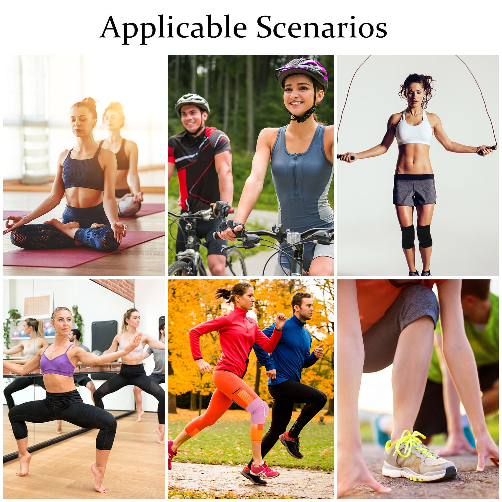 Hengguang 2 Pcs Dance Knee Pads for Women, Knee Braces & Support Stretchy Breathable Exercises Knee Pads for Volleyball, Dancing, Running, Yoga (Pink, Black)