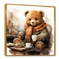 thumbnail image 2 of Designart "Wintertime Teddy Bear Nursery II" People Framed Wall Art - Traditional Red Nursery Teddy Bear Living Room Framed Canvas Art, 2 of 6