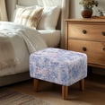 thumbnail image 3 of Xixirimido Merimaid Fish Scale Pattern Ottoman Cover Rectangle Stretch Footrest Stool Cover for Storage Ottoman, Foot Stool Slipcover Protector with Nonslip Elastic Bottom, Large, 3 of 7