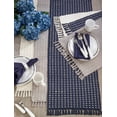 thumbnail image 4 of Fennco Styles Kensrue Collection Rustic Dashed Woven Cotton 14 x 20 Inch Placemats, Set of 4 â€“ Navy Blue, 4 of 4