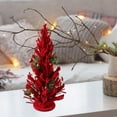 thumbnail image 1 of Suncoda Arbres Décoratifs, Aiguilles de Pin de Sapin de Noël Fruits Rouges Décorations Ornements Transfrontaliers Europe et États-Unis Anneau de Porte Flocage Ornements Suspendus du Nouvel An, 1 of 6