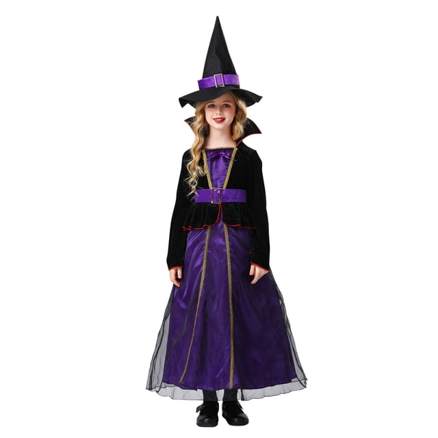 Robes pour Filles Manches Longues Col Rond Robe Cheville Mode Féminine Couleur Unie Manches Longues Col Rond Robe Cheville Violet 150