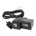 thumbnail image 4 of Cargador de teléfono para motocicleta, bicicleta eléctrica, 3,1 A, doble USB, kit de actualización con voltímetro rojo, 4 of 14