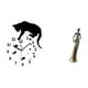 thumbnail image 5 of Reloj De Pared Colgante Silencioso Con Diseño De Gato Y Figura De Mujer Tribal Africana, Escultura Artística Vintage Para Decoración Del Hogar Y El Comedor., 5 of 8
