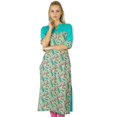 thumbnail image 1 of Bimba Women Cotton Kurta Kurti Ethnic Indian 3/4 Sleeve Top Casual Tunic, 1 of 6