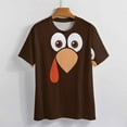 thumbnail image 3 of Turkey Face Design T Shirts Basic T-Shirt Short Sleeve Ladies Tee Shirt Summer Graphic Clothing, 3 of 6