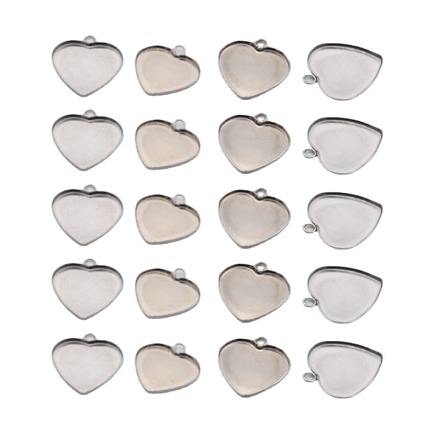 Guardurnaity 100 Uds colgante en forma de corazón cabujón Base bandejas colgantes DIY cinabrio romántico accesorios de joyería informales Ropa, zapatos y accesorios Miscelánea 19*20mm Guardurnaity AP015873-03