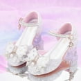 thumbnail image 4 of Zecgelong Girl'S Leather Shoes Dress Spring And Autumn New Children'S Shoes Student Performance Shoes Wedding Banquet Flower Children'S Shoes Toddler Girls Sparkle Sandals Size 5 Size 12.5, 4 of 5