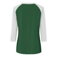 thumbnail image 4 of Aloohaidyvio 3/4 Sleeve Shirts for Women,Women's Casual 3/4 Sleeve Tunic T-Shirts Round Neck Cute Tops Basic Tees Loose Fit Pullover Dressy Blouses, 4 of 6