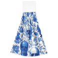 thumbnail image 7 of Haosy 2 Pack Kitchen Wash Cloths with Hanging Loops Absorbent Absorbent Quick Drying Hand Towels, Blue Skull Bird Flower, 7 of 7