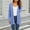 Blue, variant on Jackets For Women Summer Fashion Chic V Neck Slim Fit Cotton Linen Cardigan, Gray , Size S-3XL