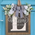 thumbnail image 2 of Taicans Last Name Year Round Front Door Wreath,Last Name Welcome Sign for Front Door,26 Letter Farmhouse Wreath Wooden Hanging Sign Door Decoration Wreath,All Seasons Wreath for Home Decoration-L, 2 of 5