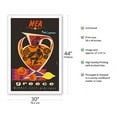 thumbnail image 2 of Greece - Amphora Ancient Greek Vase - Middle East Airlines (MEA) - Vintage Airline Travel Poster by Jacques Auriac c.1960s - Fine Art Matte Paper Print (Unframed) 30x44in, 2 of 4