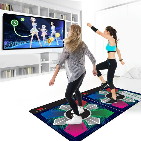 Tv And Computer Compatible Dance Mat With 128 Games 35 Yoga Videos Non-Slip Fitness Exercise Pad For Family Indoor Workout Toy