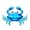 Blue, variant on Tibvox Metal Crab Wall Decor Nautical Hanging Art Decorative Sculpture for Home Garden Patio Pool Bathroom Indoor Outdoor Decor