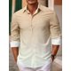thumbnail image 1 of Camisa informal de negocios con estampado 3D de gradiente geométrico de 11 colores para hombre, camisa de manga larga con solapa para trabajo callejero al aire libre de verano XS-6XL, 1 of 6