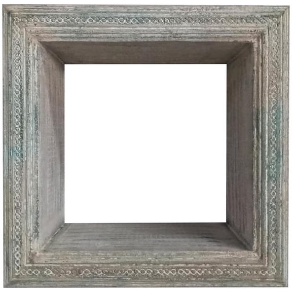 The Crestview Collection Shadowcatcher Wooden Shelf in Distressed Cream