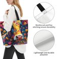 thumbnail image 3 of Cauagu Colorful Daisy Sunflower Cow Print Women Large Capacity Tote Bag - Casual Shoulder Bag Fashion Handbag Shopping Bag Daily Bag Hobo Bags for Travel Work and Shopping, 3 of 8