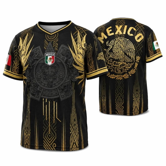Zimjoy Mexico Soccer Jerseys Men Mexican Jersey Soccer Mexican Jerseys Crew Neck Short Sleeve Jersey De Mexico Black L