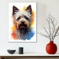 thumbnail image 3 of Cairn Terrier Dog Art Canvas, Pet Wall, Polygon Art Print on Canvas Canvas, large wall art, bathroom wall art, Ready to Hang,Living Room,Bedroom ＆ Office, 3 of 4