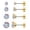 Aurora Borealis CZ Gold, variant on Limerencia Hypoallergenic Cartilage Earrings for Women Men, 4 Pairs Titanium Stud for Sensitive Ears,20G Screw Back with Cubic Zirconia 3/4/5/6mm Piercing Jewelry