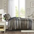 thumbnail image 3 of Housse Jacquard Réversible Madison Park Paige en Noir, 3 of 14