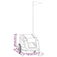 thumbnail image 4 of vidaXL Pet Bike Trailer Red Oxford Fabric and Iron, 4 of 5
