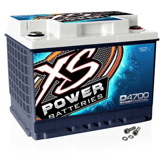 XS POWER D4700 2000 WATT 12-VOLT CAR AUDIO AGM POWER CELL BATTERY W/ HARDWARE
