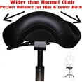 thumbnail image 5 of 2xhome Ergonomic Saddle Stool with Back and Padded Seat, Tilt Height Adjustable Swivel Chair for Office or Medical Clinic, Black, Set of 1, 1 piece, 5 of 8