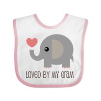 Inktastic Loved by My Gram Grandchild Boys or Girls Baby Bib