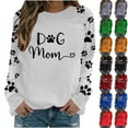 thumbnail image 4 of Cute Crew Neck Sweatshirts for Women Spring Fall Fashion Long Sleeve Graphic Print Pullover Tops Casual Workout Shirts(Red,XL), 4 of 4