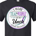 thumbnail image 4 of Inktastic Suicide Prevention- I Wear Teal and Purple for My Uncle T-Shirt, 4 of 5