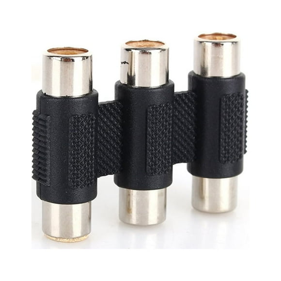Video Female To Female Adapter,1Pcs/Set Triple 3 RCA Jack Connector Triple RCA Connector Proven Performance