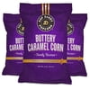 Pop Daddy Flavored Popcorn Gourmet, Buttery Caramel Flavor, Hand Seasoned Kernels Gluten Free Popcorn Snacks, 8oz Individual Bags, 3 Pack
