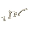 thumbnail image 2 of Moen T654 Wynford Deck Mounted Roman Tub Filler Trim - Chrome, 2 of 2
