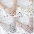 thumbnail image 6 of Grofry Women Gloves,Rabbit Ear Dotted Thin Cotton Anti UV Slip Touch Screen Driving Gloves LT-A-1-Skin Pink, 6 of 6