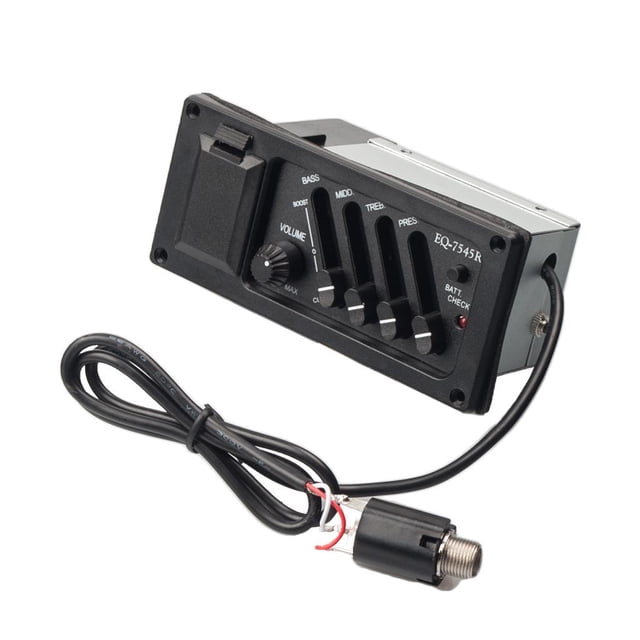 Ecualizador Hugo Preamplificador de Guitarra Acústica Sintonizador de Pastilla Piezoeléctrico EQ-7545R