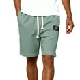 thumbnail image 2 of Zimjoy Men's Waffle Shorts Solid Lightweight Sweat Shorts Men Drawstring Elastic Waist Casual Short Summer Short, Light Green 3XL, 2 of 6