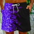 thumbnail image 4 of Fheaev Swim Trunks Quick Dry Swimming Shorts For Men Beachwear Outdoor Drawstring Board Short Funny Swimwear Bathing Suits Men's Flame Printing Special Print Beach Trouser Shorts Pant, 4 of 8